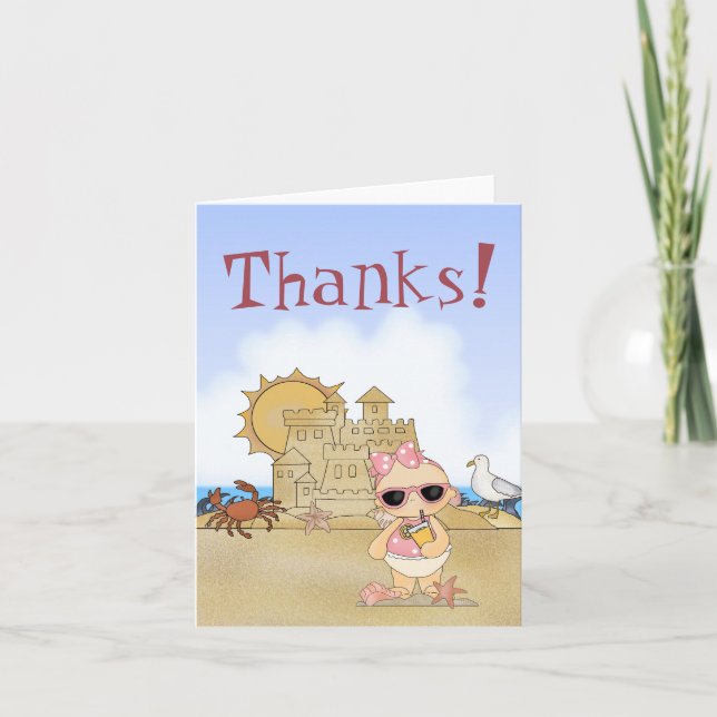 ¡Gracias! Tarjeta de agradecimiento de Guay Beach  (Anverso)