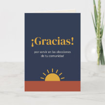 ¡Gracias! Tarjeta de agradecimiento para trabajado