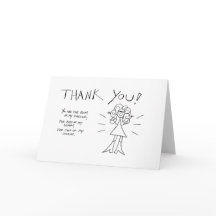 ¡Gracias! Tarjeta de Crazyhair - coloréela usted