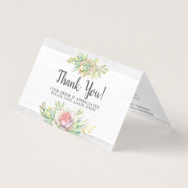 Gracias Tarjeta De Desierto Rústica Suculento De A