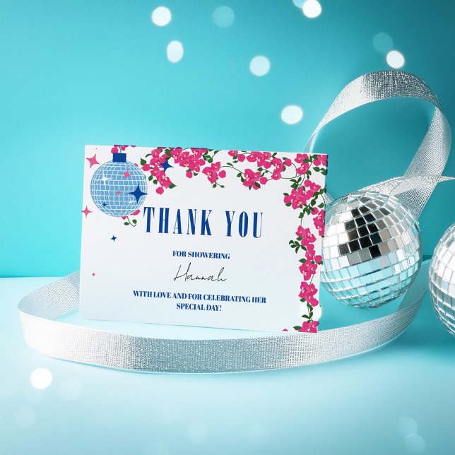 Gracias tarjeta de ducha de novia de Bougainvillea (Subido por el creador)