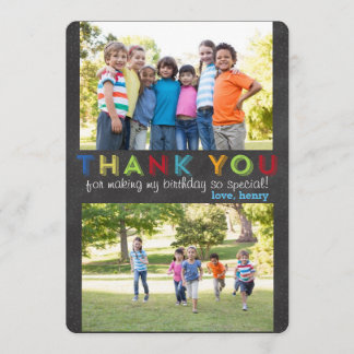 Gracias tarjeta de encargo de la foto