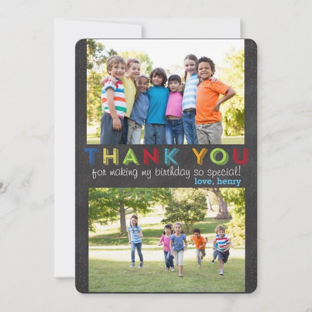 Gracias tarjeta de encargo de la foto (Anverso)