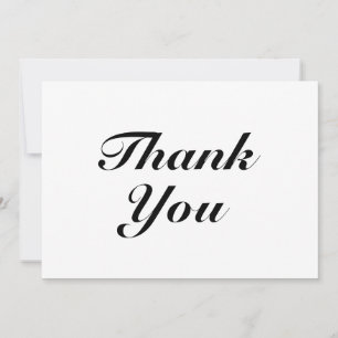 Gracias, tarjeta de escritura elegante en blanco n