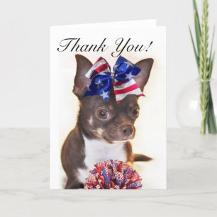 Gracias tarjeta de felicitación de la chihuahua de