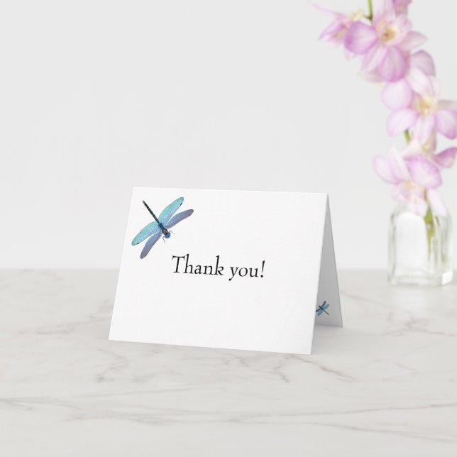 Gracias! Tarjeta de felicitación de libélula (Orquídea)