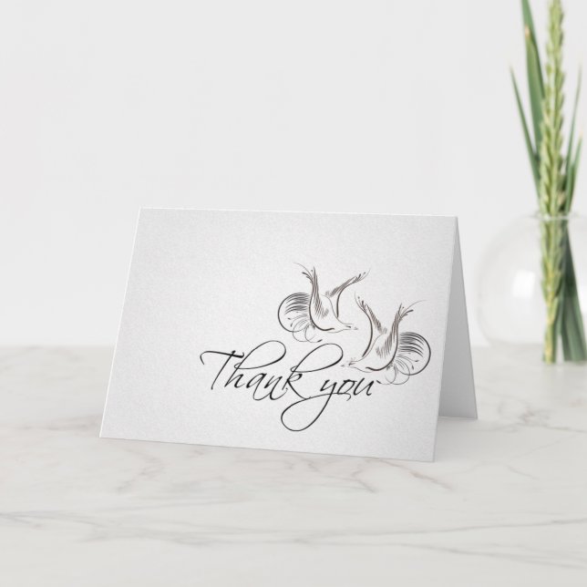 gracias tarjeta de felicitación de los pájaros del (Anverso)