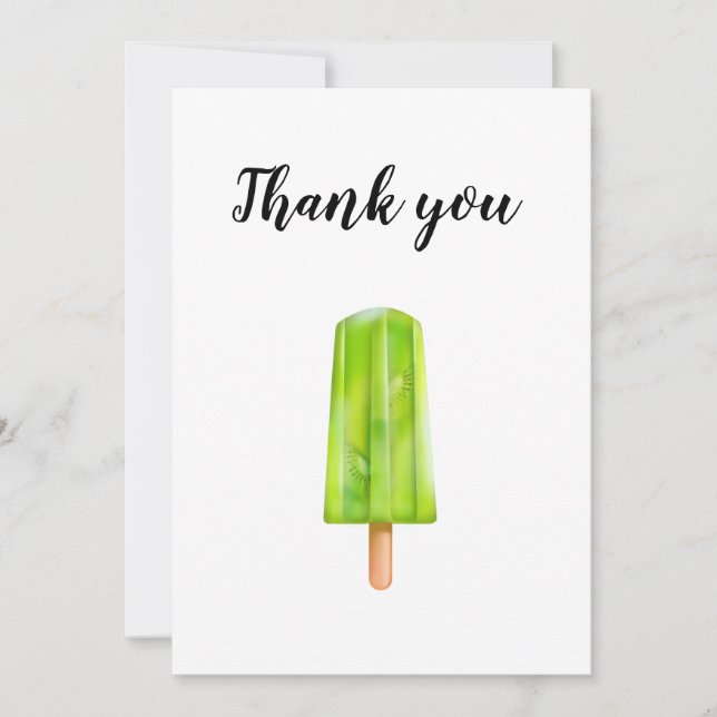 Gracias tarjeta de felicitación de los popsicles (Anverso)