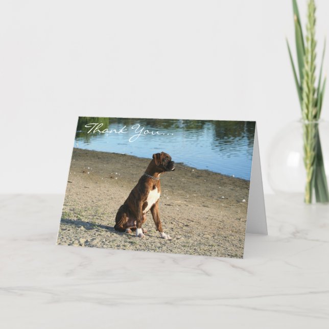Gracias tarjeta de felicitación del perrito del (Anverso)