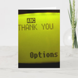 Gracias tarjeta de felicitación del teléfono