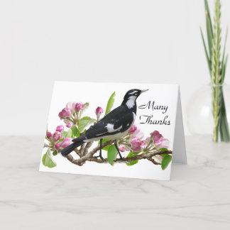 Gracias tarjeta de felicitación doblada