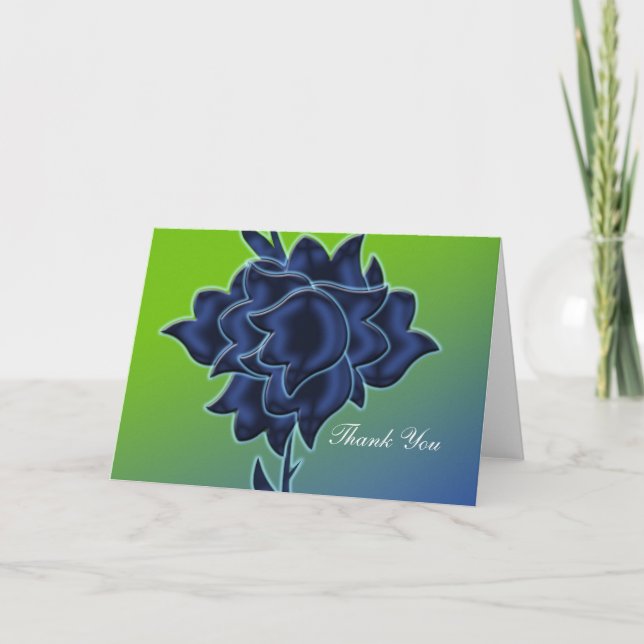 Gracias tarjeta de felicitación en blanco (Anverso)