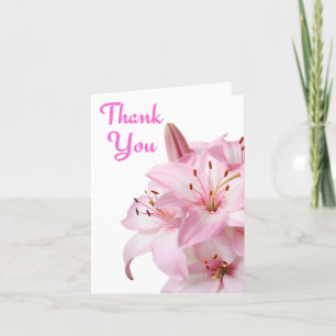 Gracias Tarjeta de felicitación Lirio de Día Rosad