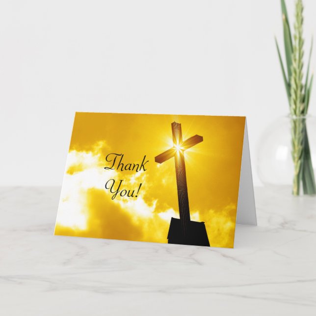 Gracias Tarjeta de felicitación religiosa (Anverso)