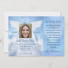 Gracias tarjeta de foto Angel Wings