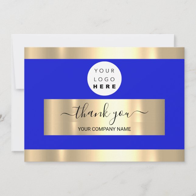 Gracias tarjeta de inserción profesional Royal Blu (Anverso)