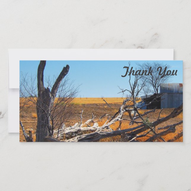 Gracias tarjeta de la foto - australiano interior (Anverso)