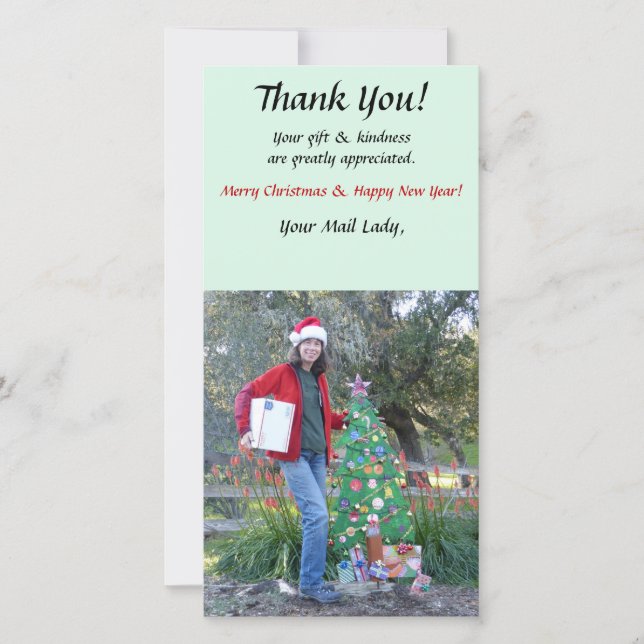 Gracias tarjeta de la foto - cartero (Anverso)