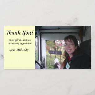 Gracias tarjeta de la foto - cartero