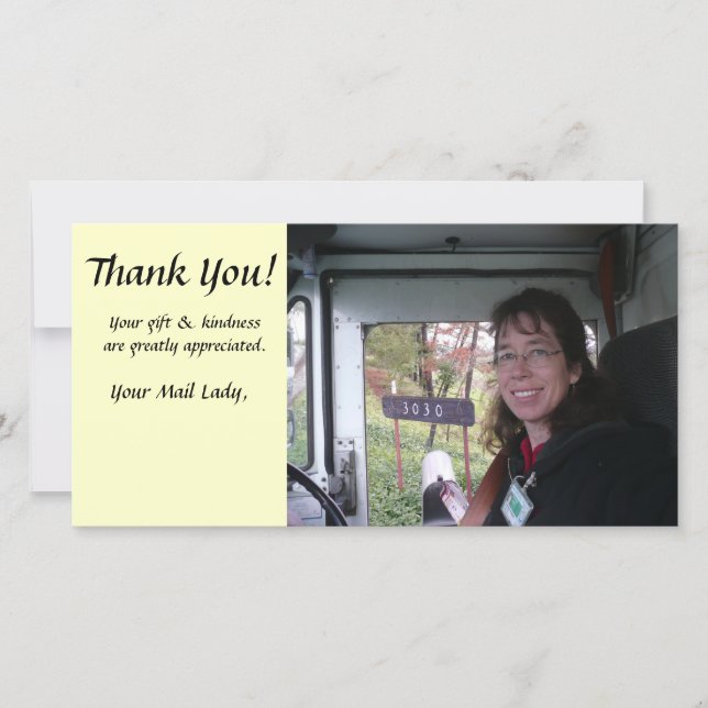 Gracias tarjeta de la foto - cartero (Anverso)