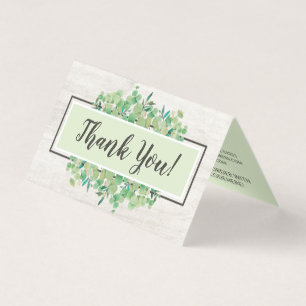 Gracias Tarjeta De Madera Eucalyptus De Verdor Bot