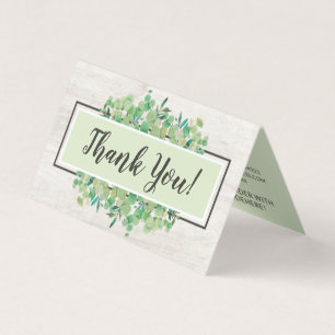 Gracias Tarjeta De Madera Eucalyptus De Verdor Bot
