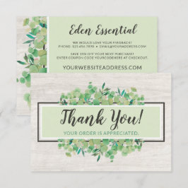 Gracias Tarjeta De Madera Eucalyptus De Verdor Bot