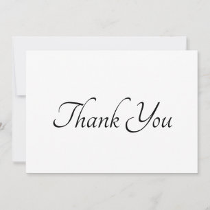 Gracias tarjeta de moda elegante de escritura blan