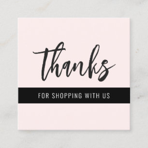 Gracias Tarjeta De Negocio Pink Square De Stripe M