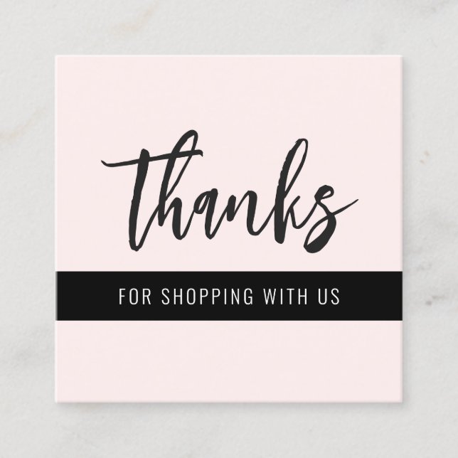 Gracias Tarjeta De Negocio Pink Square De Stripe M (Anverso)