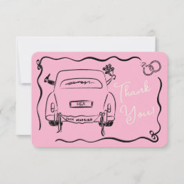 Gracias tarjeta de nota del Boda