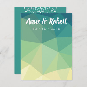 Gracias tarjeta de nota en mandala amarillo verde