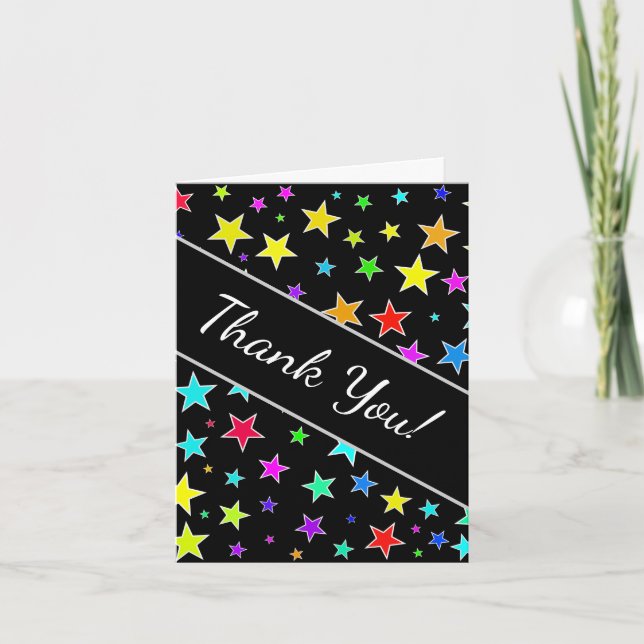 "¡Gracias!" + Tarjeta de patrón de estrellas diver (Anverso)