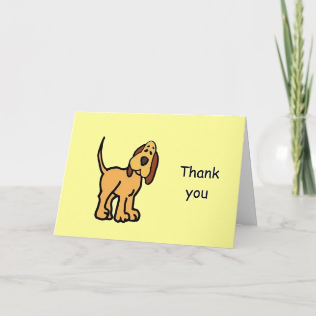 Gracias tarjeta de personalizado de perro (Anverso)