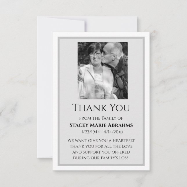 Gracias, Tarjeta de Simpatía, Tarjeta de agradecim (Anverso)