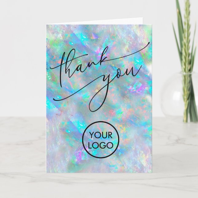 gracias tarjeta de textura de ópalo (Anverso)