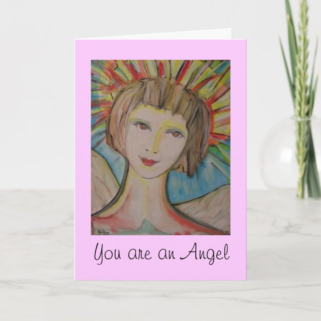 Gracias tarjeta de ValAries "Eres un Ángel" (Anverso)