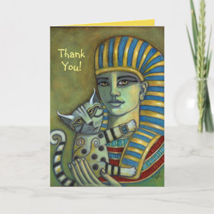 ¡Gracias! Tarjeta del Pharaoh y del gato