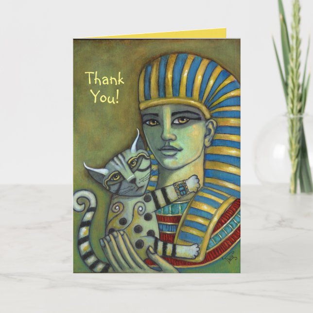 ¡Gracias! Tarjeta del Pharaoh y del gato (Anverso)