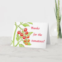 Gracias tarjeta del tomate