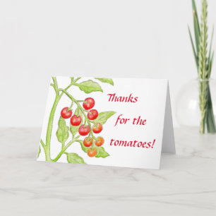 Gracias tarjeta del tomate