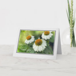 Gracias Tarjeta Elegante Flores Blancas