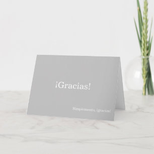 Gracias tarjeta en español