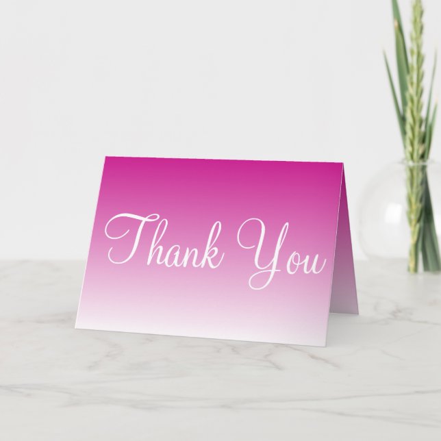 Gracias Tarjeta En Rosa (Anverso)