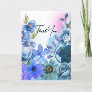 Gracias tarjeta en un diseño floral estético