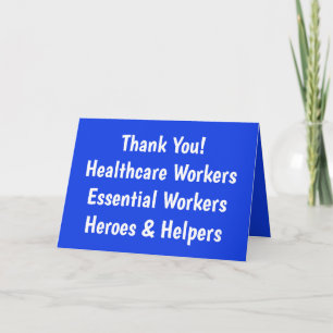 Gracias! Tarjeta esencial de trabajadores sanitari