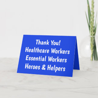 Gracias! Tarjeta esencial de trabajadores sanitari