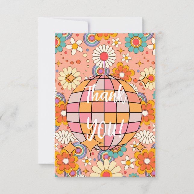 GRACIAS TARJETA - FLOWER DISCO BALL (Anverso)
