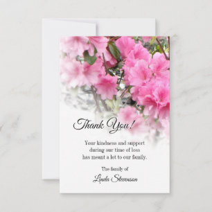 Gracias Tarjeta Funeral - Rosa Azalea - Nota Flora