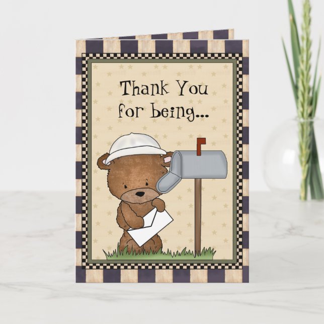 Gracias tarjeta Mailman más grande del mundo (Anverso)